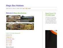 Tablet Screenshot of magicboxhobbies.net